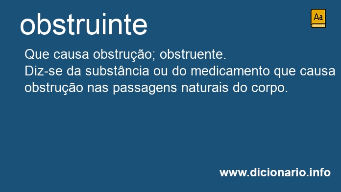 Significado de obstruinte