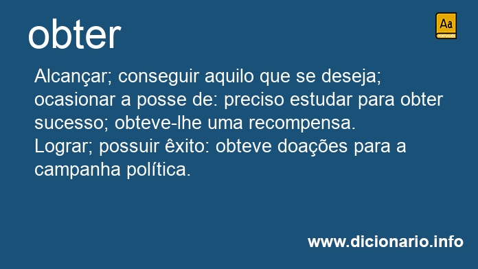 Significado de obter