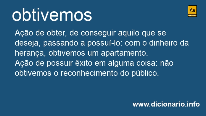 Significado de obtivemos