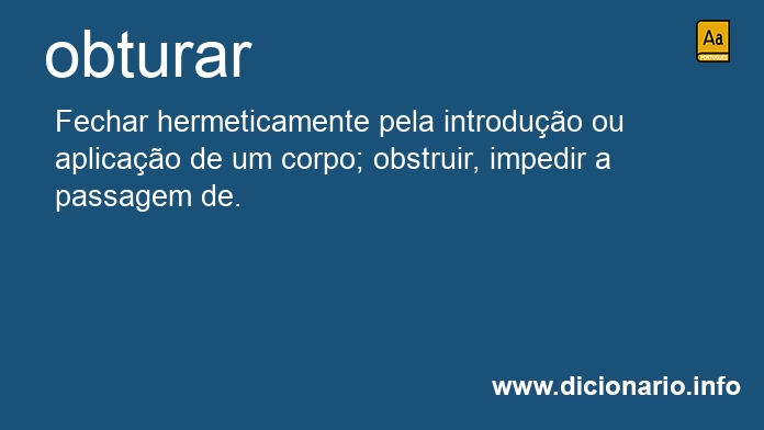 Significado de obturariam