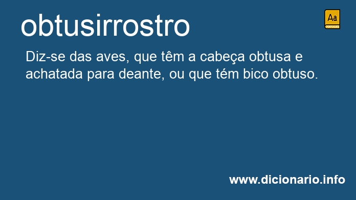 Significado de obtusirrostro