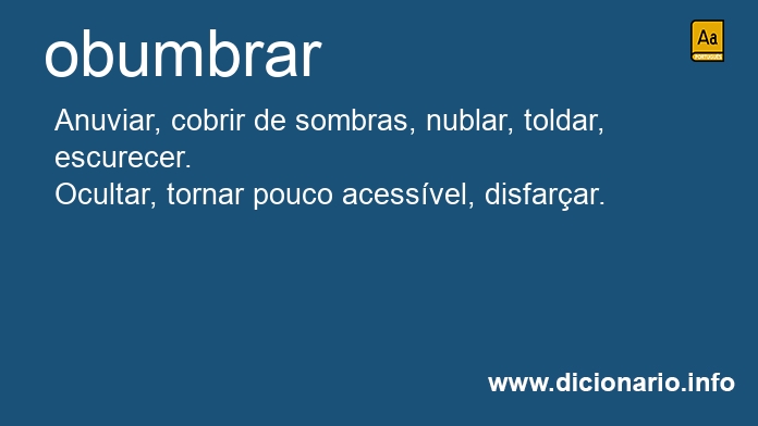 Significado de obumbramento