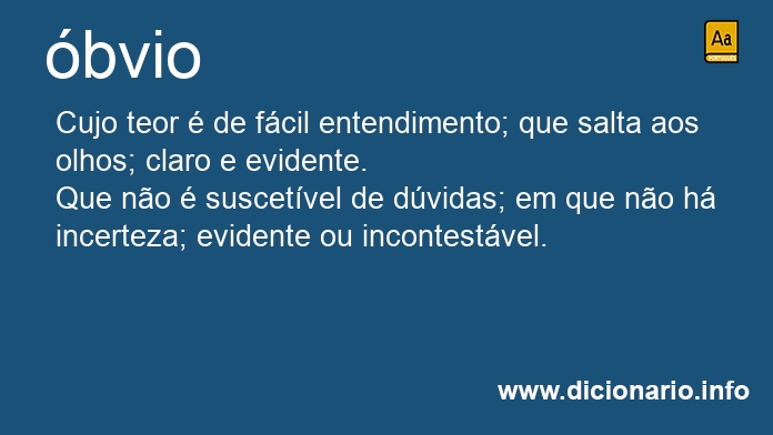 Significado de bvios
