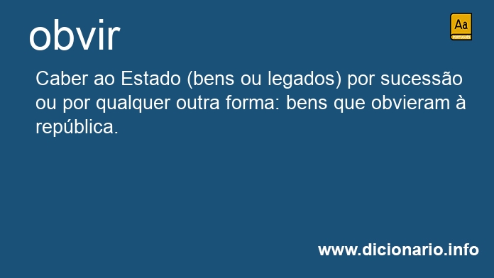 Significado de obvir