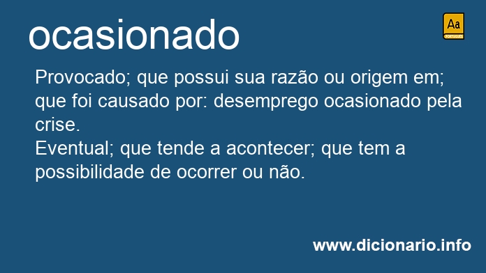 Significado de ocasionada