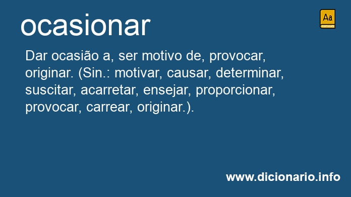 Significado de ocasionars