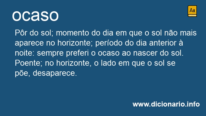 Significado de ocaso