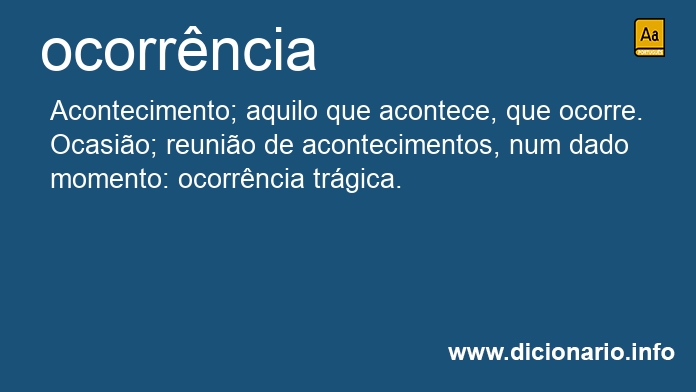 Significado de ocorrncia