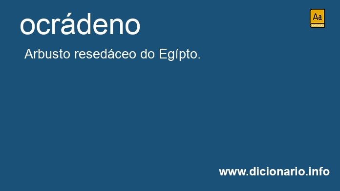 Significado de ocrdeno