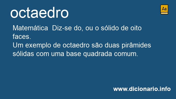 Significado de octaedra