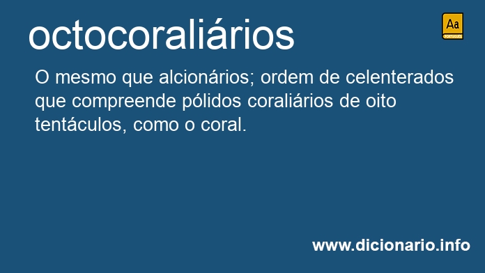 Significado de octocoralirios