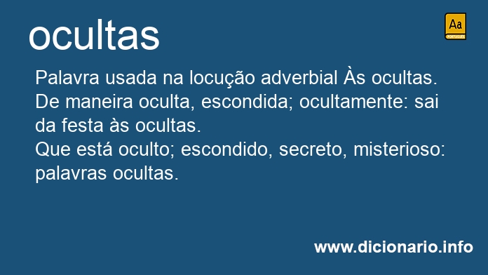 Significado de ocultas