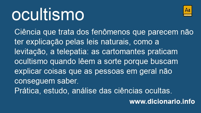 Significado de ocultismo