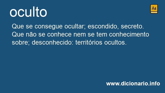 Significado de oculto