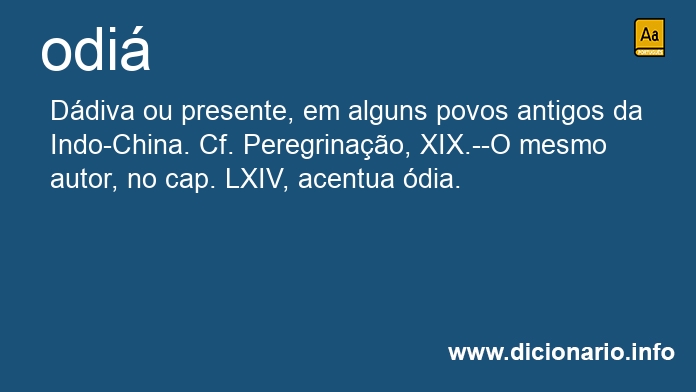 Significado de odi