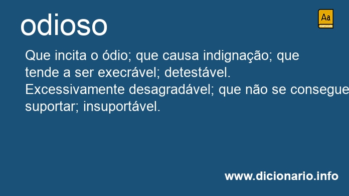 Significado de odiosa