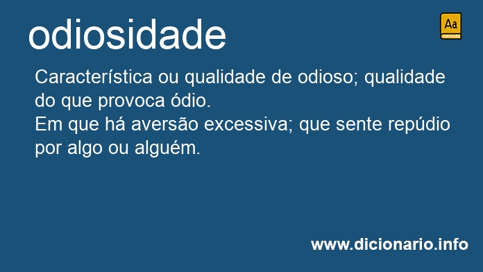 Significado de odiosidades