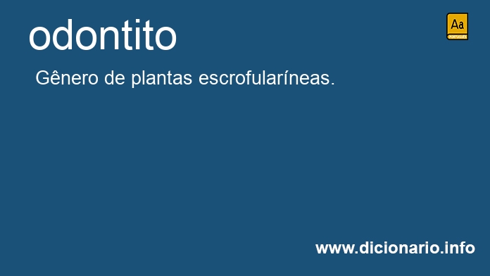 Significado de odontito