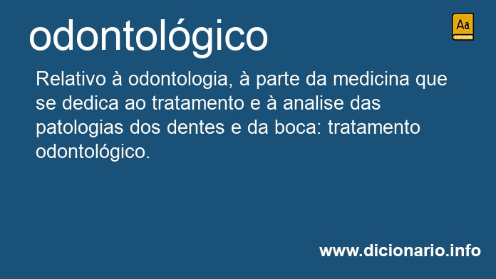 Significado de odontolgico