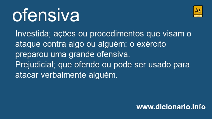 Significado de ofensiva