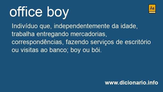 Significado de office boy
