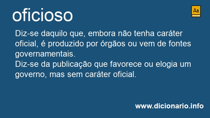 Significado de oficiosos