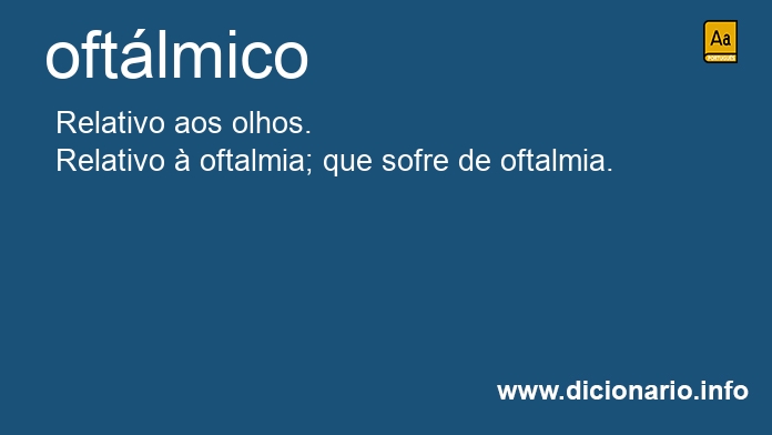Significado de oftlmico