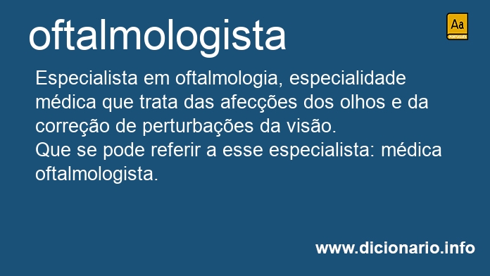 Significado de oftalmologista