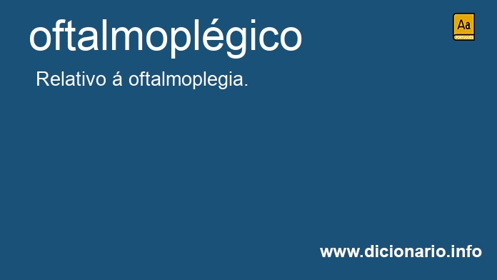 Significado de oftalmoplgico