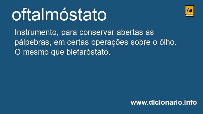 Significado de oftalmstato