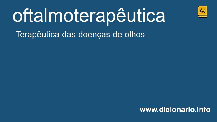 Significado de oftalmoteraputica
