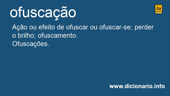 Significado de ofuscao