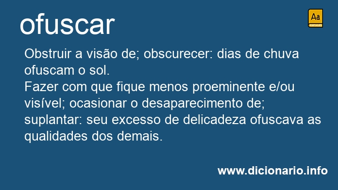 Significado de ofuscam