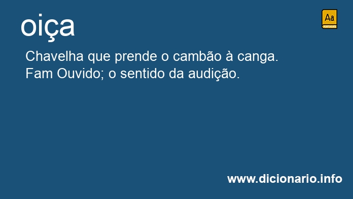 Significado de oia
