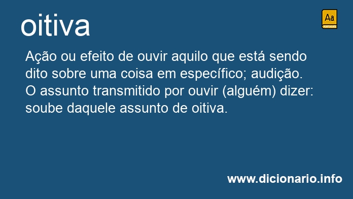 Significado de oitiva