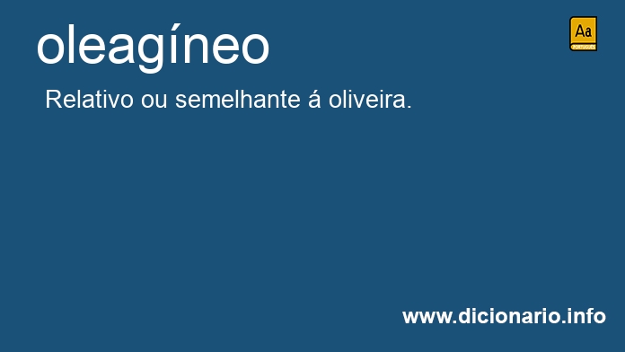 Significado de oleagneo