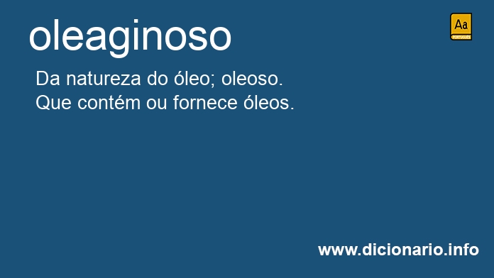 Significado de oleaginosa