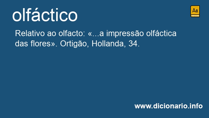 Significado de olfctico
