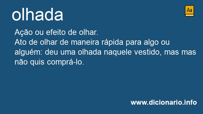 Significado de olhada