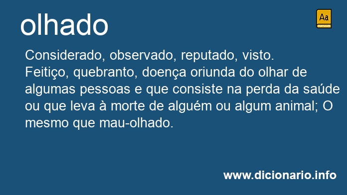 Significado de olhado