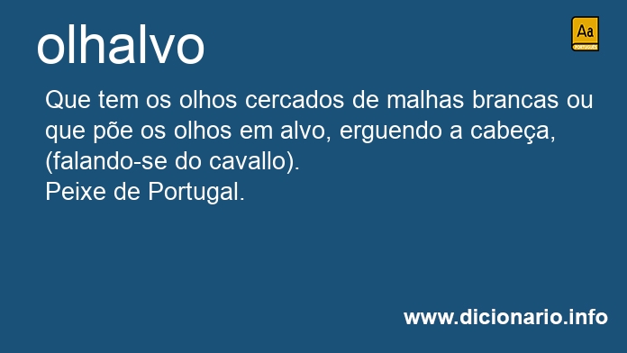 Significado de olhalvo