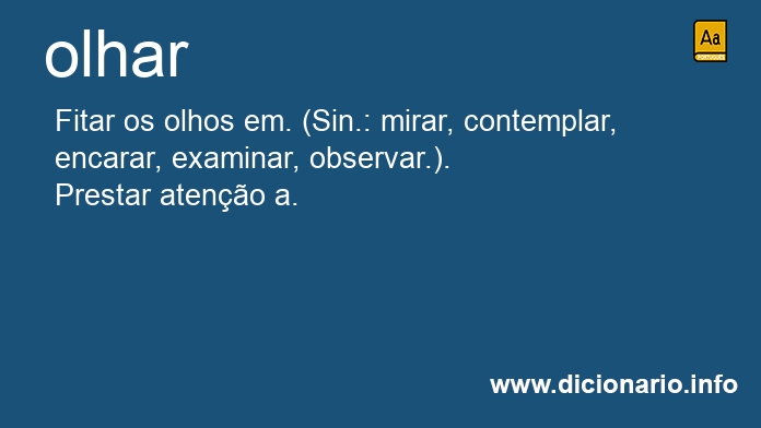 Significado de olhar