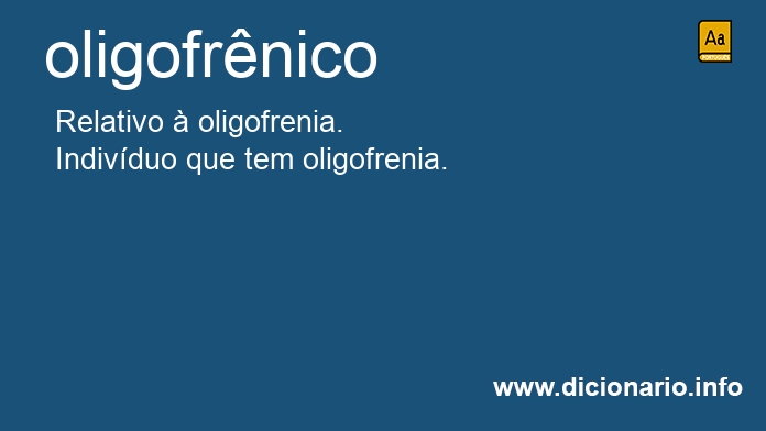 Significado de oligofrnica