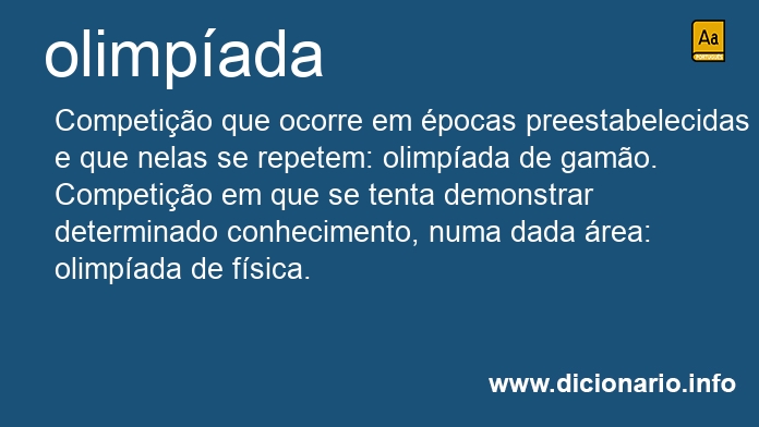 Significado de olimpada