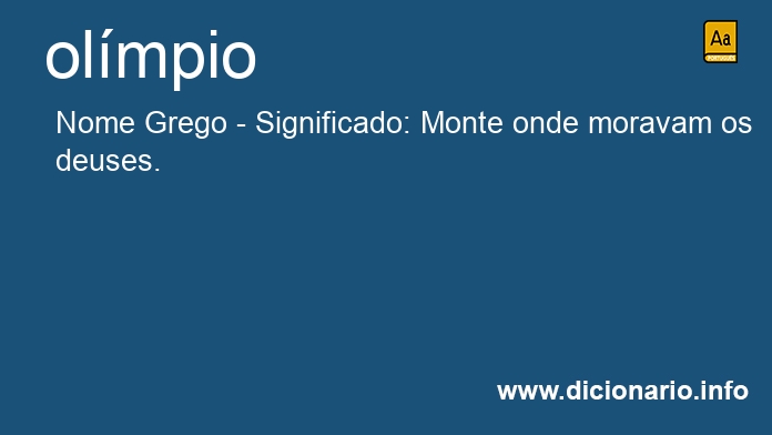 Significado de olmpio