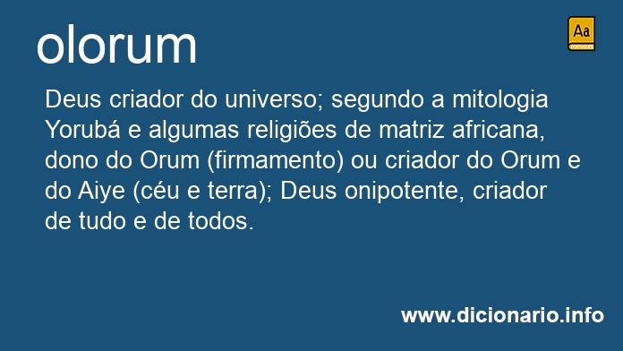 Significado de olorum