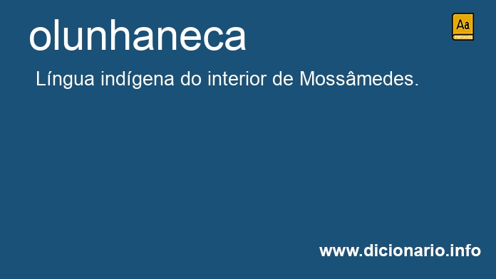 Significado de olunhaneca