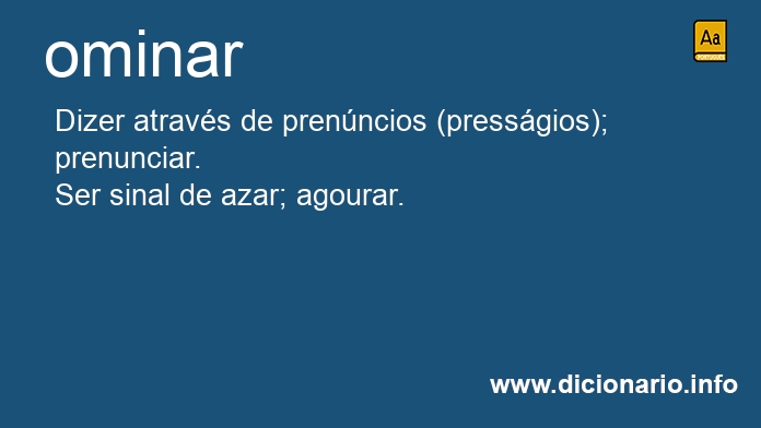 Significado de ominaste
