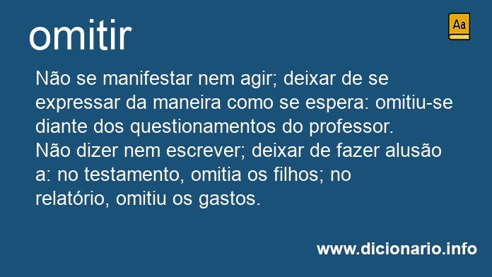 Significado de omitir