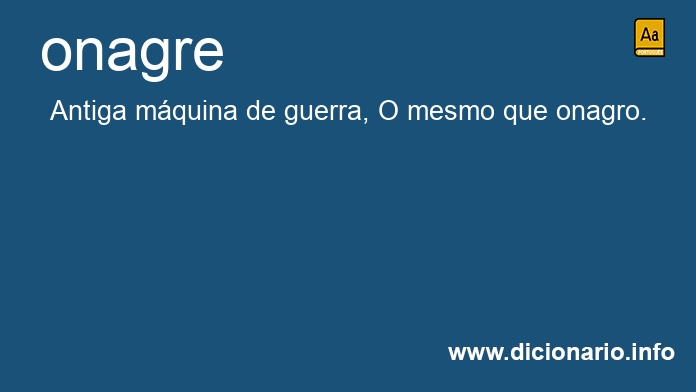 Significado de onagre